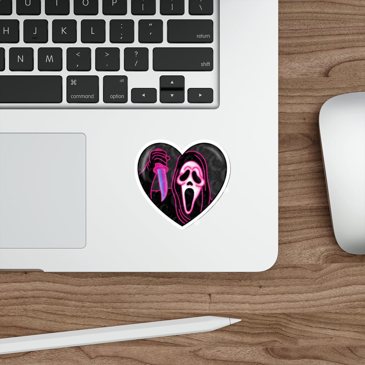 Ghostface Heart Die-Cut Sticker