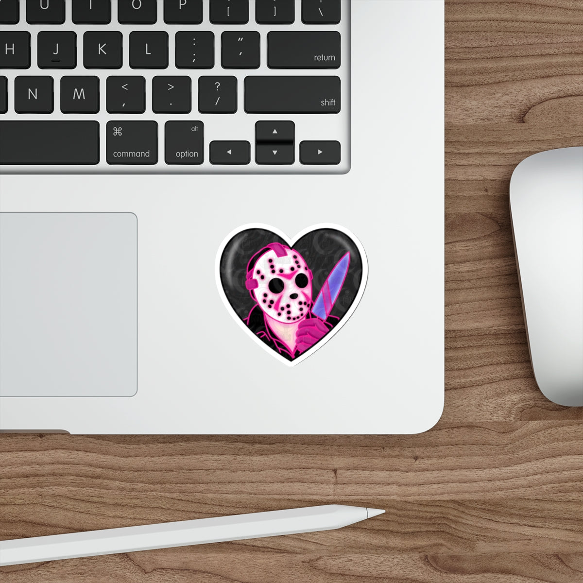 Jason Vorhees Heart Die-Cut Sticker