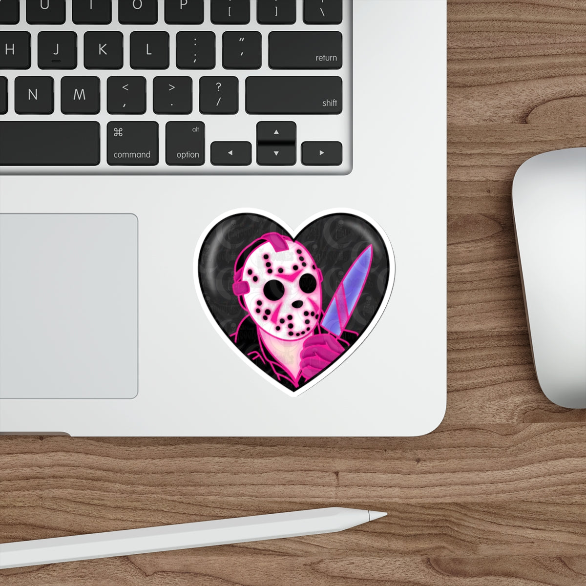 Jason Vorhees Heart Die-Cut Sticker