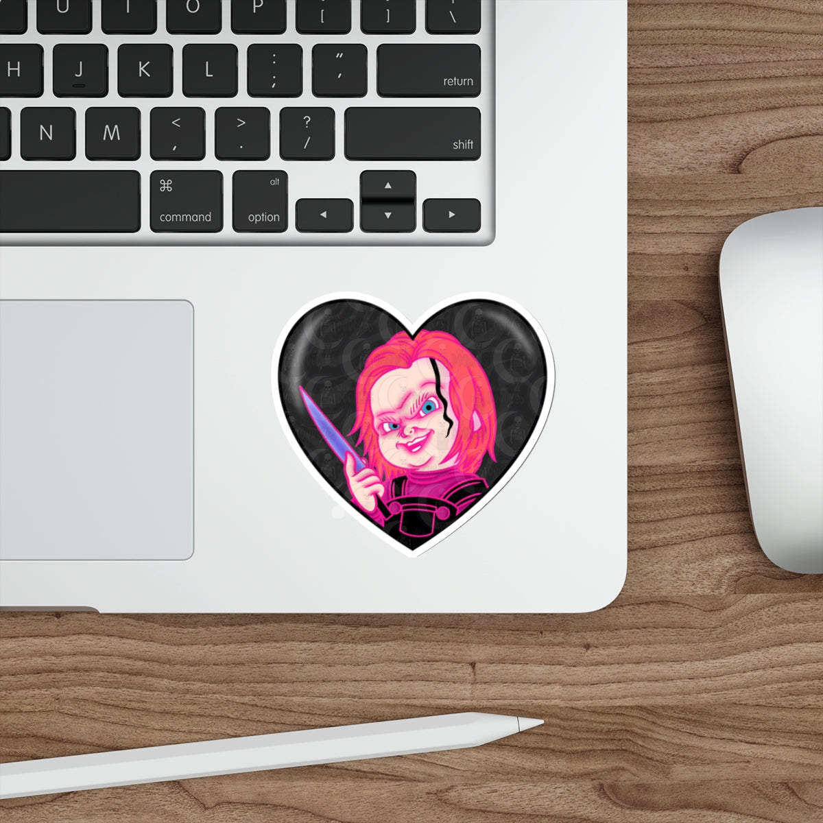 Chucky Heart Die-Cut Sticker