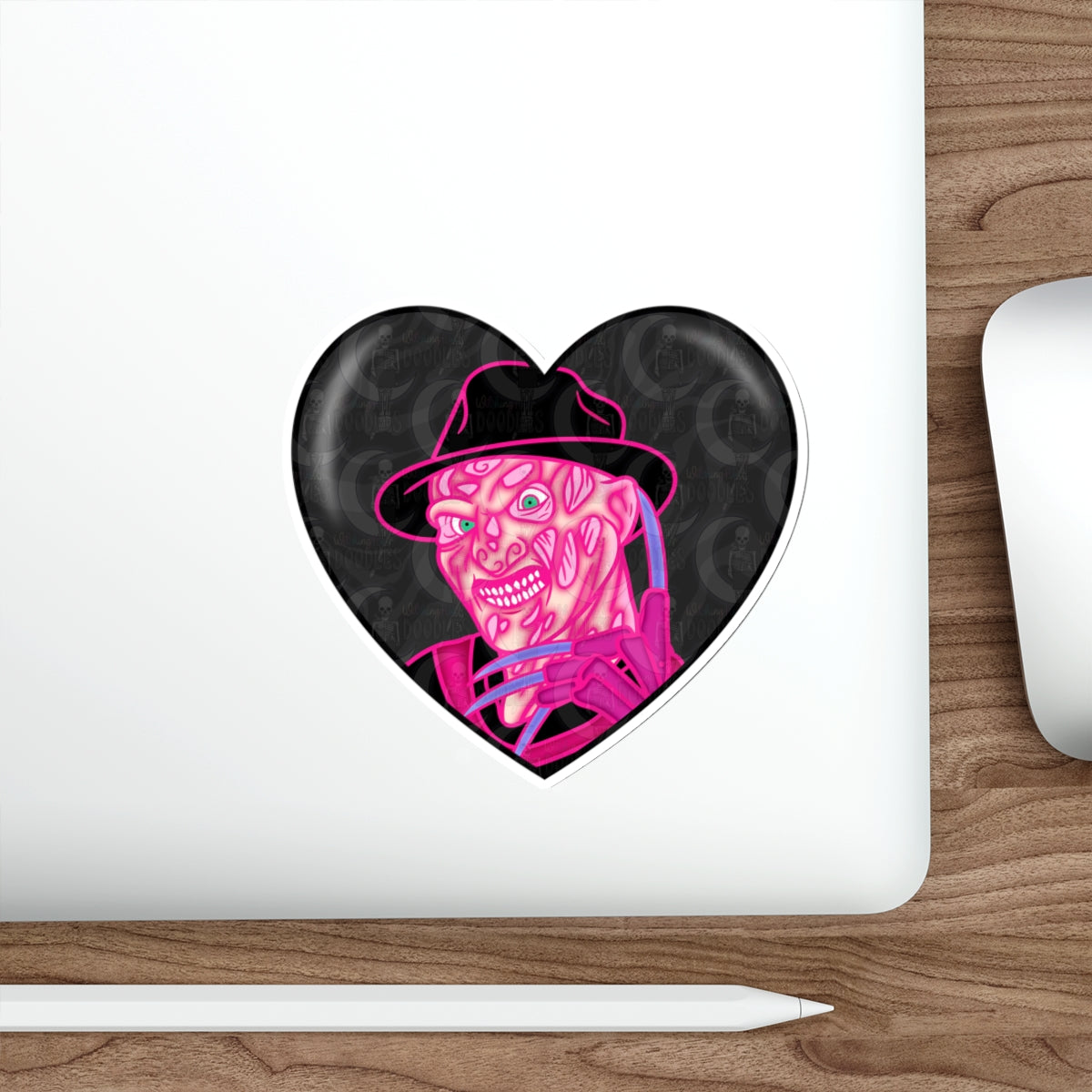 Freddy Heart Die-Cut Sticker