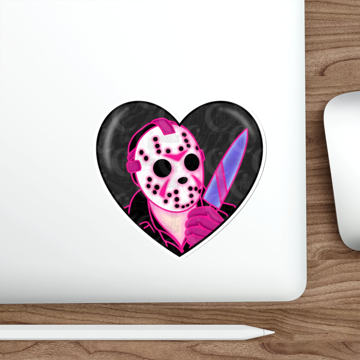 Jason Vorhees Heart Die-Cut Sticker