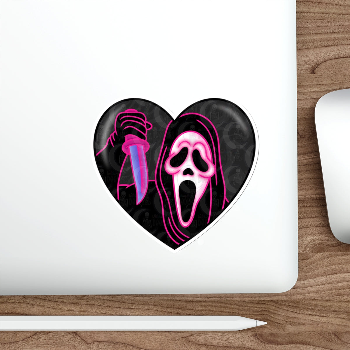 Ghostface Heart Die-Cut Sticker