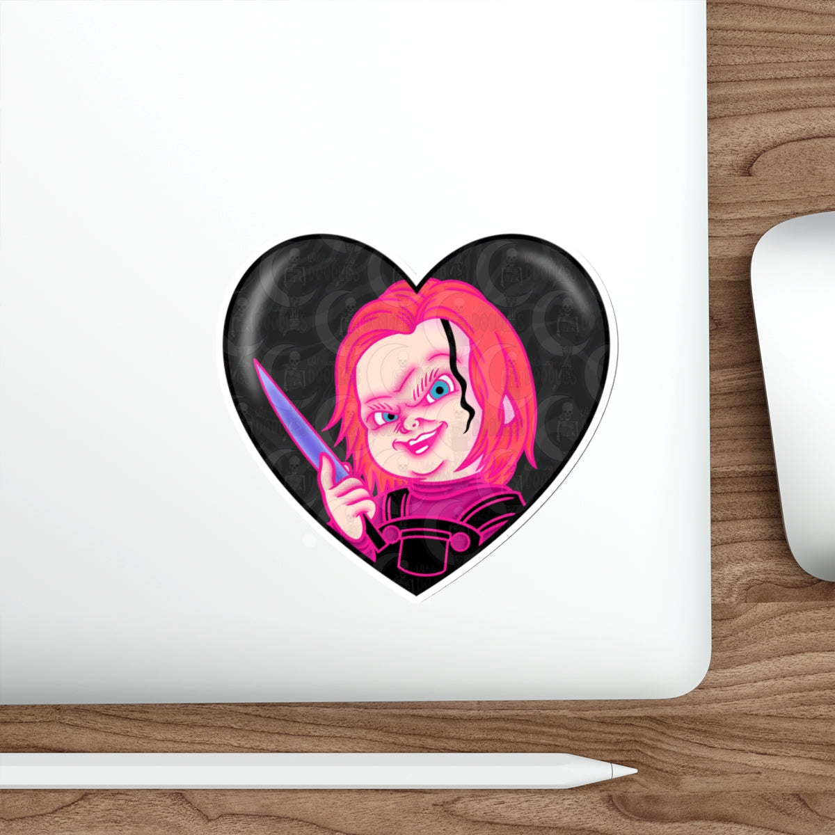 Chucky Heart Die-Cut Sticker