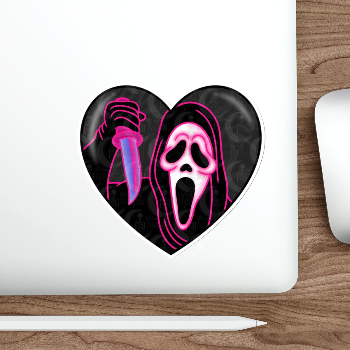 Ghostface Heart Die-Cut Sticker