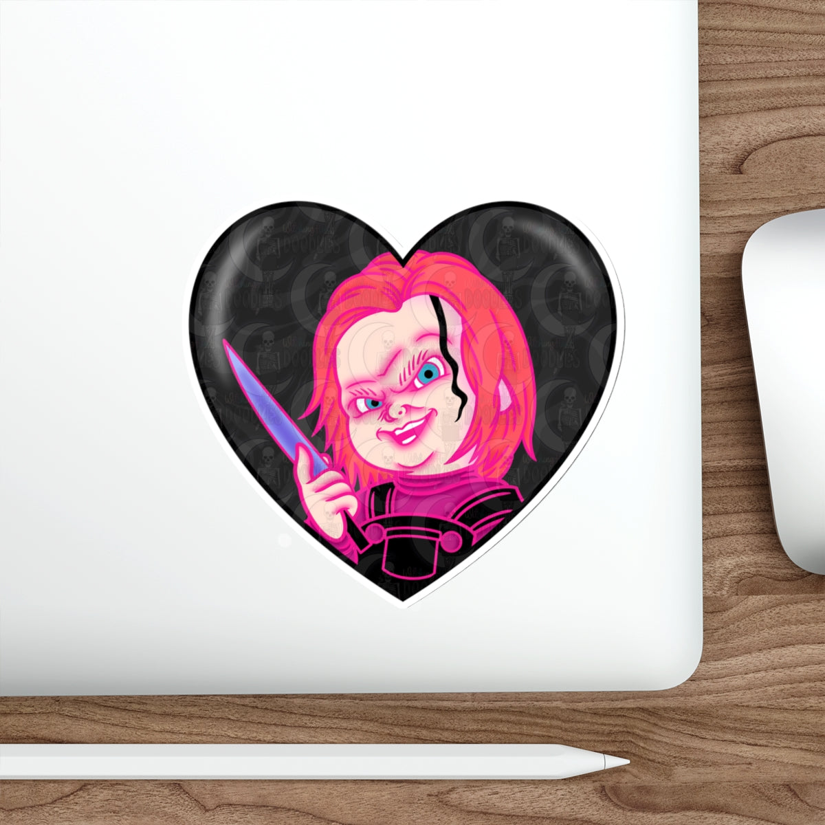 Chucky Heart Die-Cut Sticker