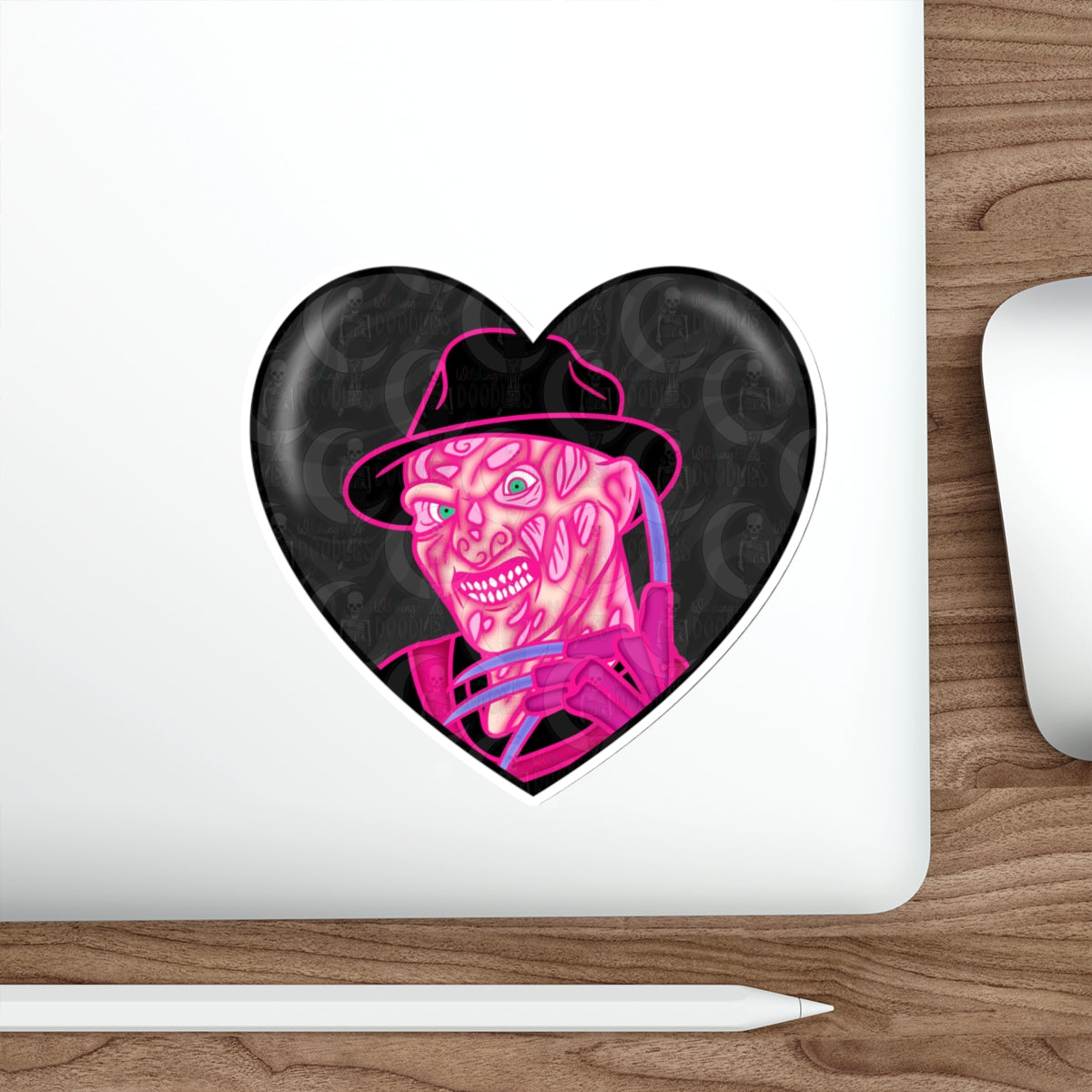 Freddy Heart Die-Cut Sticker