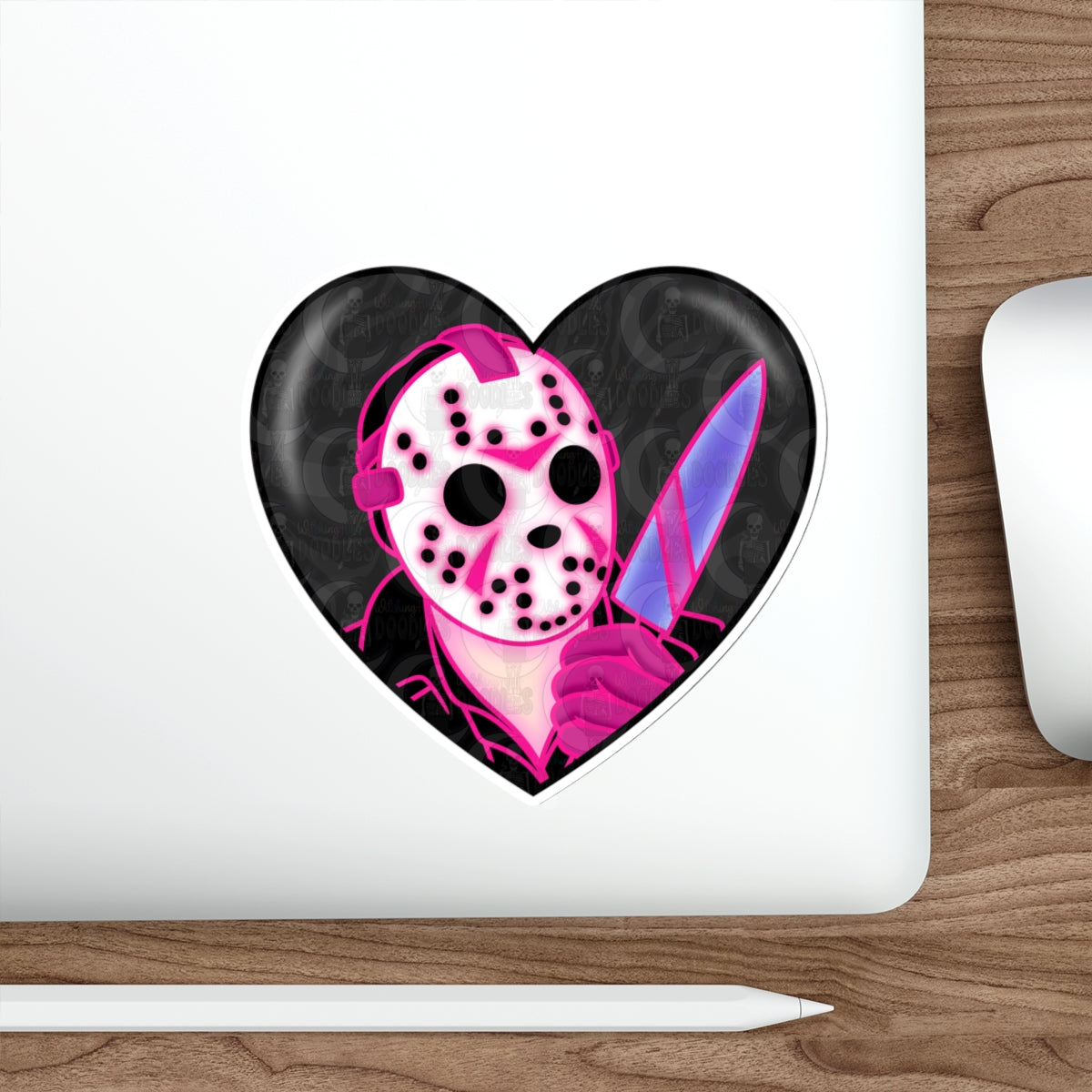 Jason Vorhees Heart Die-Cut Sticker