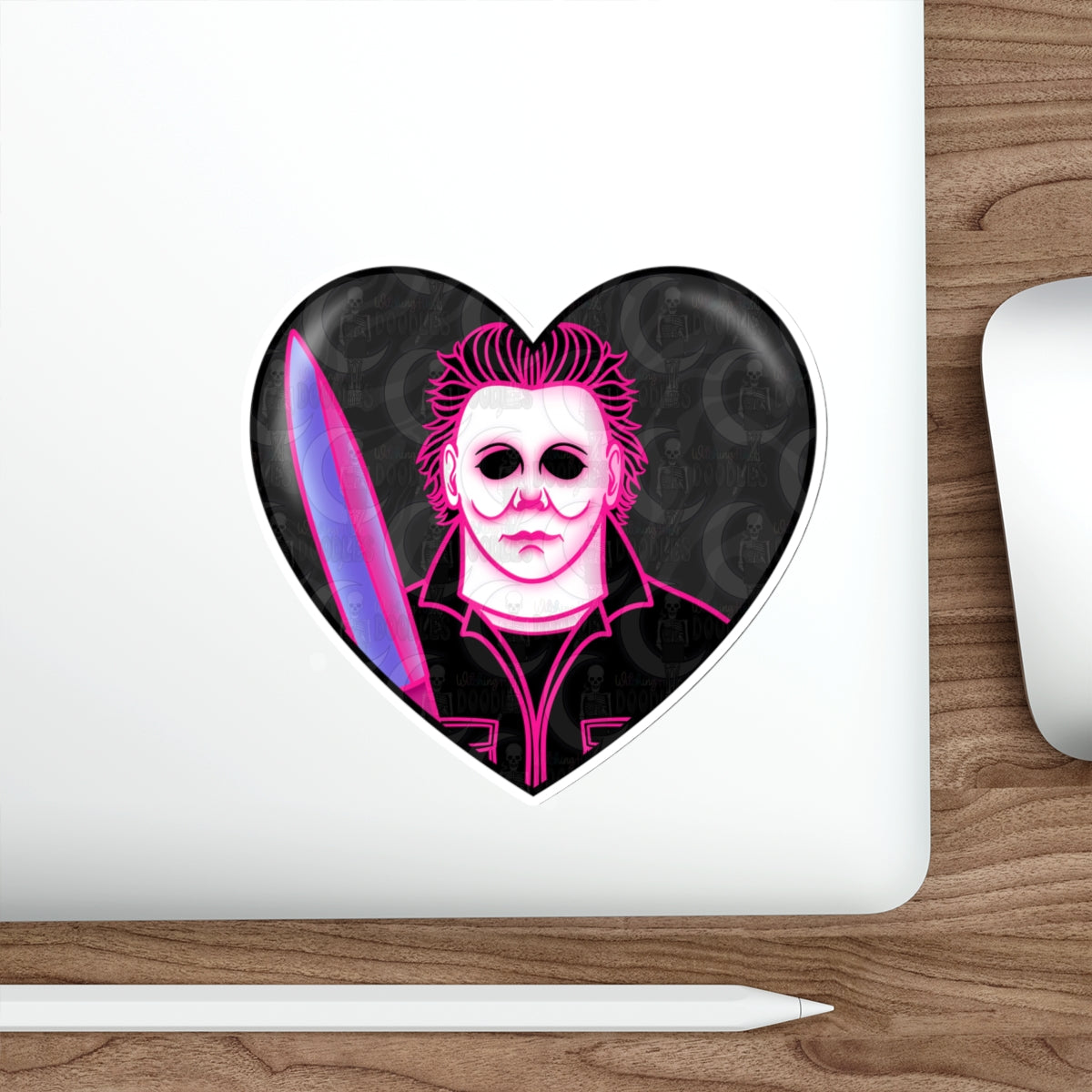 Michael Myers Heart Die-Cut Sticker