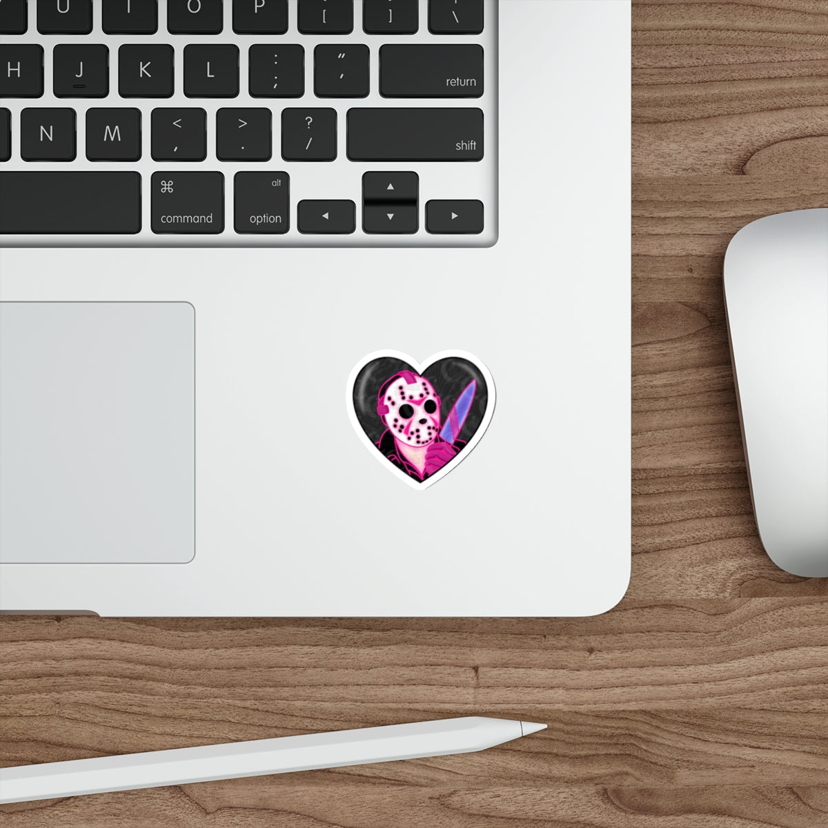 Jason Vorhees Heart Die-Cut Sticker