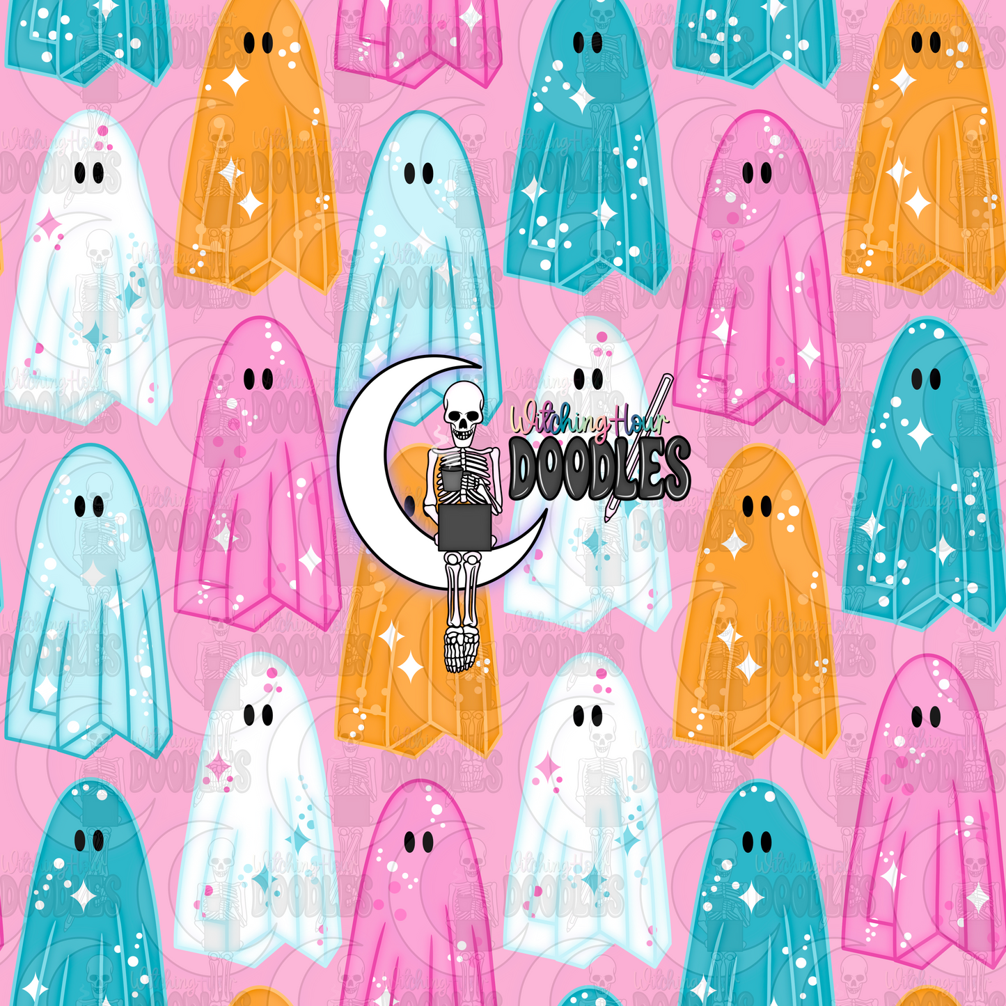 Pink Ghosties (Seamless)