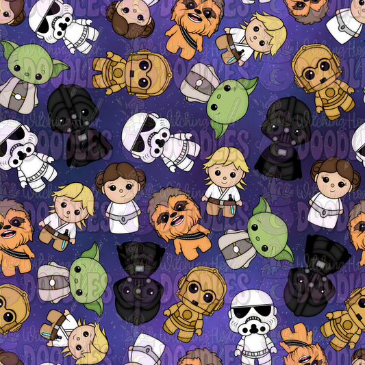 Galaxy Wars - Seamless Pattern