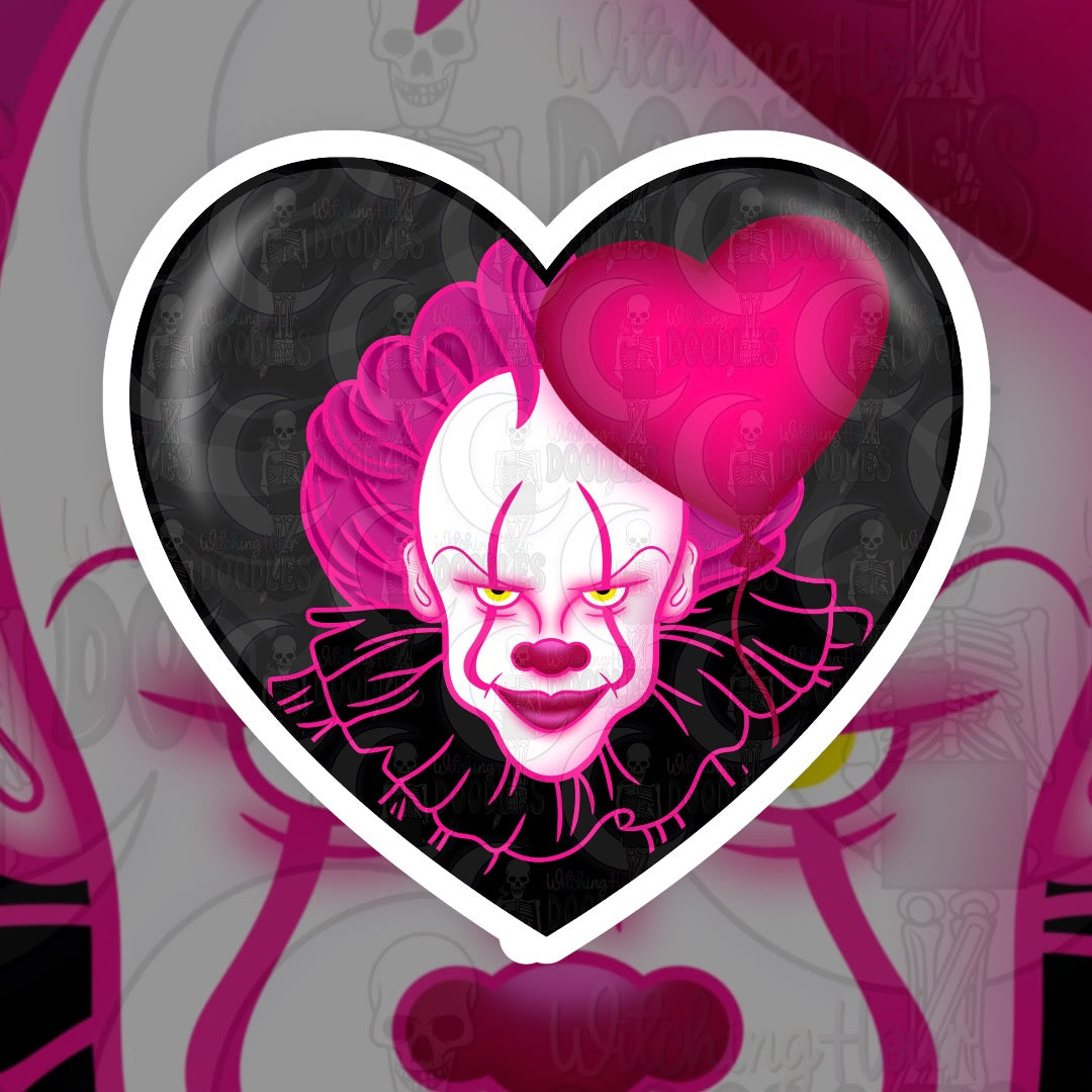 Pennywise Heart Die-Cut Sticker