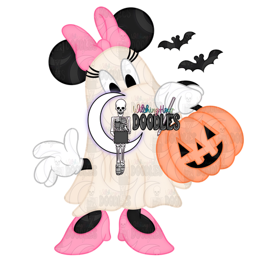 Mrs. Mouse Halloween (PNG)