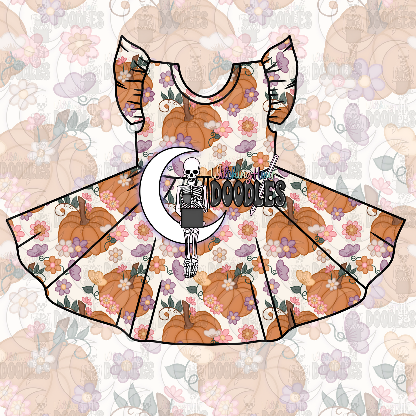 Floral Pumpkins (Seamless)