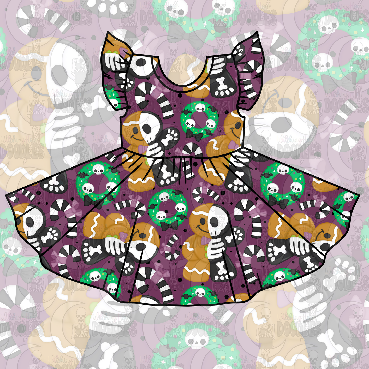 Spooky Cute Xmas Purple (Seamless)