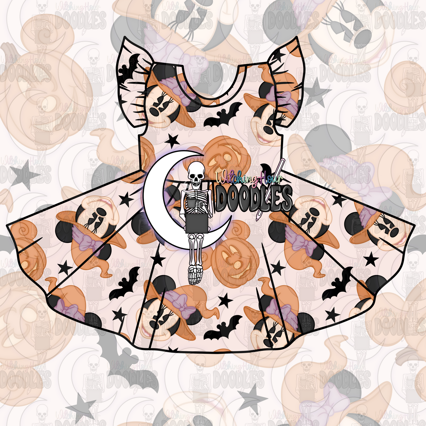 Mrs. Mouse Halloween Cream (Seamless)