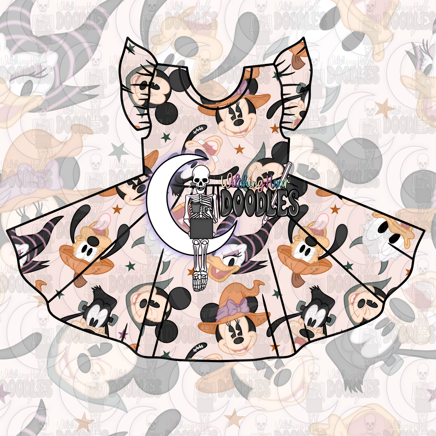 Mouse & Friends Halloween Cream (Seamless)