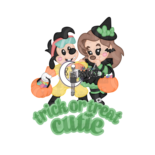 Trick or Treat Cuties - Max & Roxanne Green (PNG)