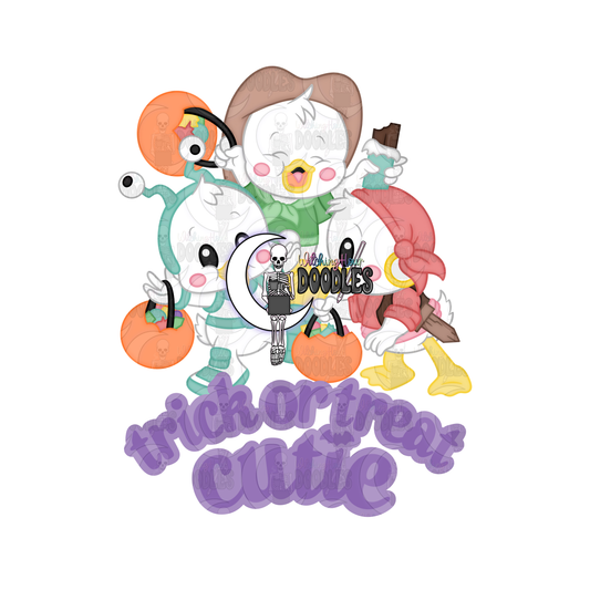 Trick or Treat Cuties - Duck Boys Purple (PNG)