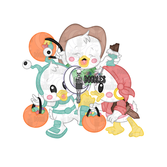 Trick or Treat Cuties - Duck Boys (PNG)