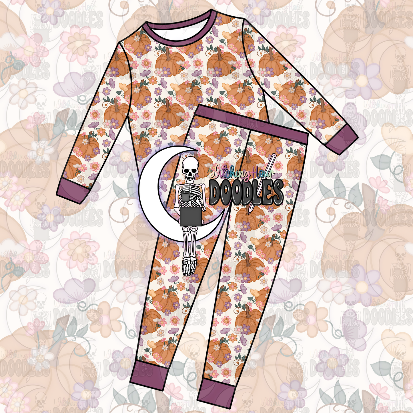 Floral Pumpkins (Seamless)