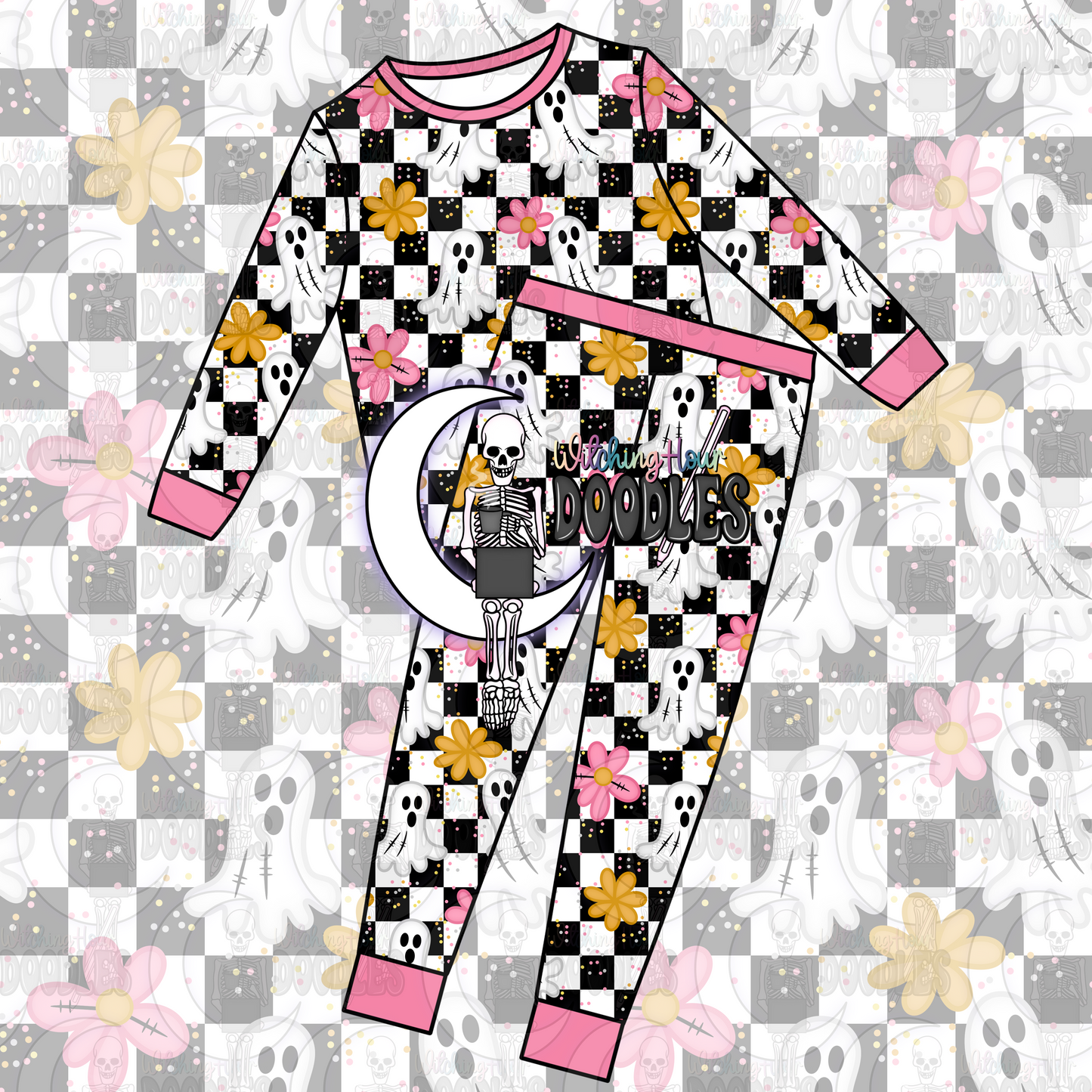 Checkered Ghosts (Seamless)