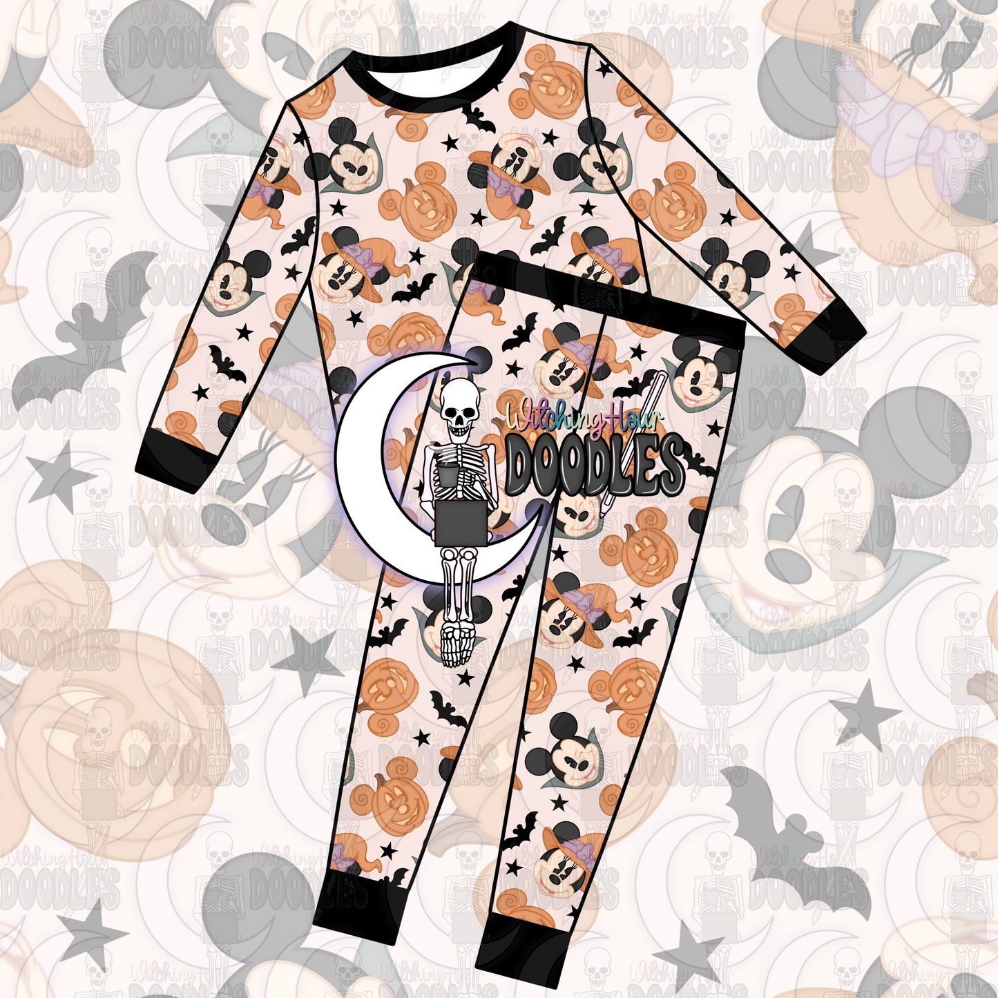 Mr. & Mrs. Mouse Halloween Cream (Seamless)