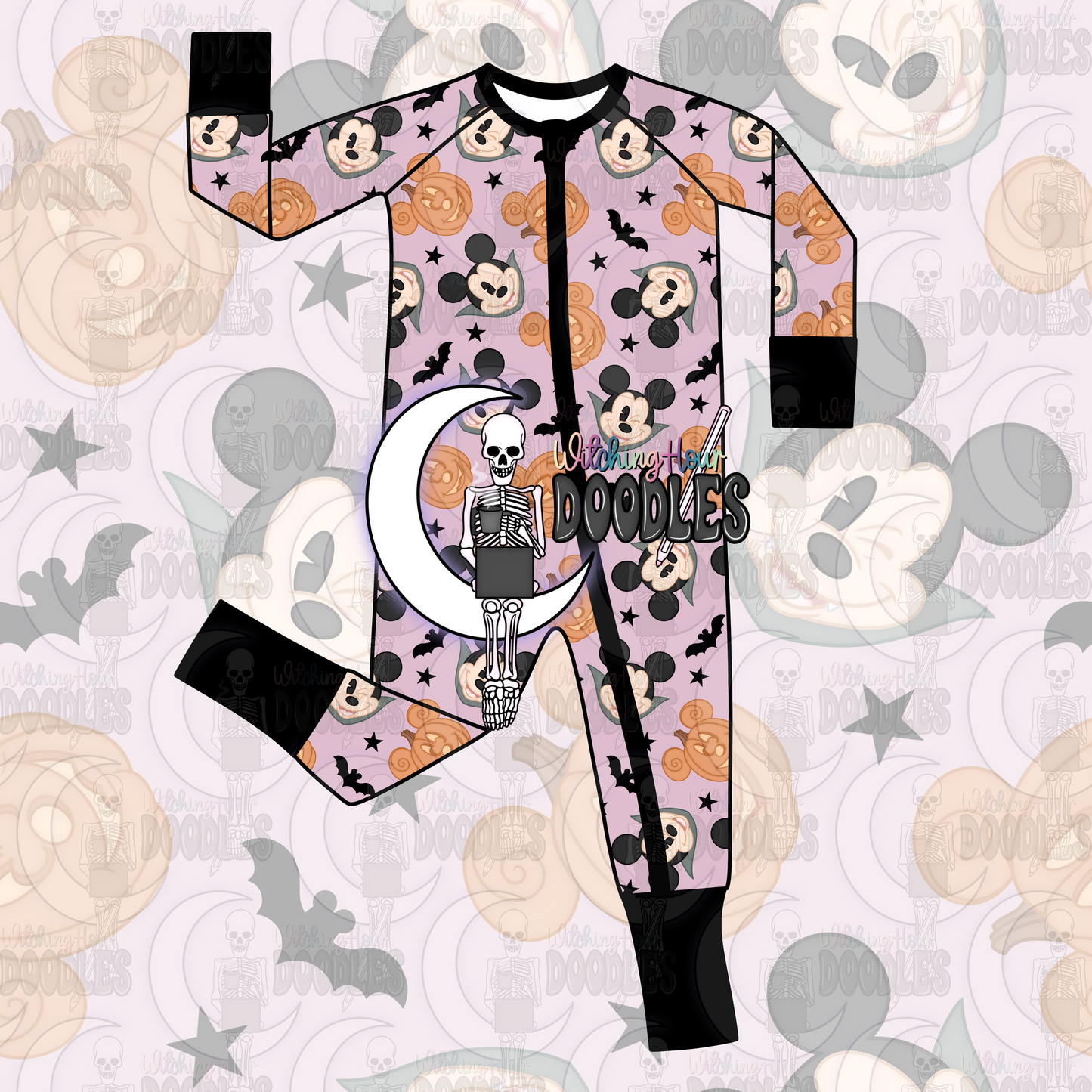 Mr. Mouse Halloween Purple (Seamless)