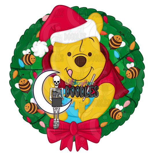 Winnie Christmas Wreath (2 PNGs)