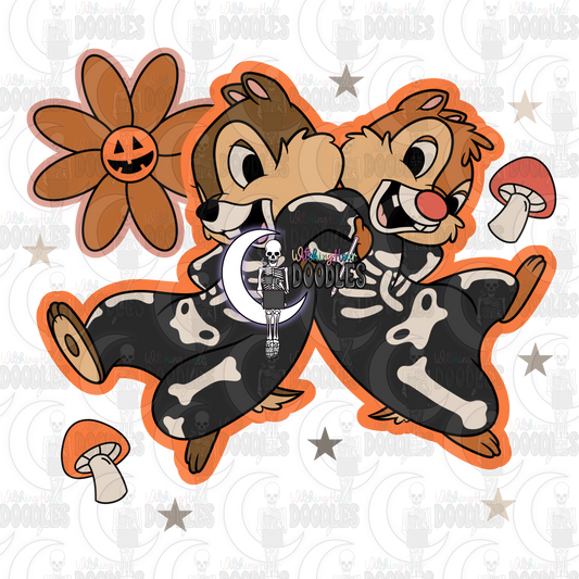 Chipmunks Halloween (PNG)