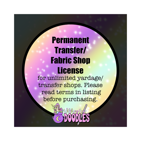 Permanent Commercial License for Fabric/Craft Supply/Transfer Shops