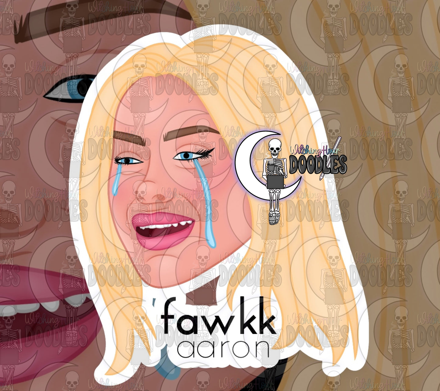 Fawkk Aaron Sticker