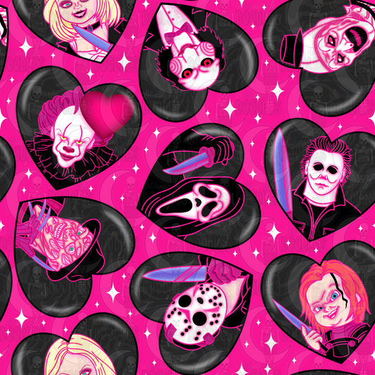 Horror Icons Pink (Seamless)