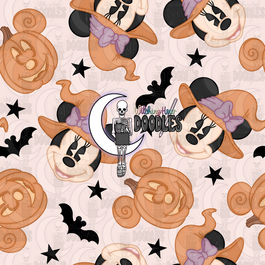 Mrs. Mouse Halloween Cream (Seamless)