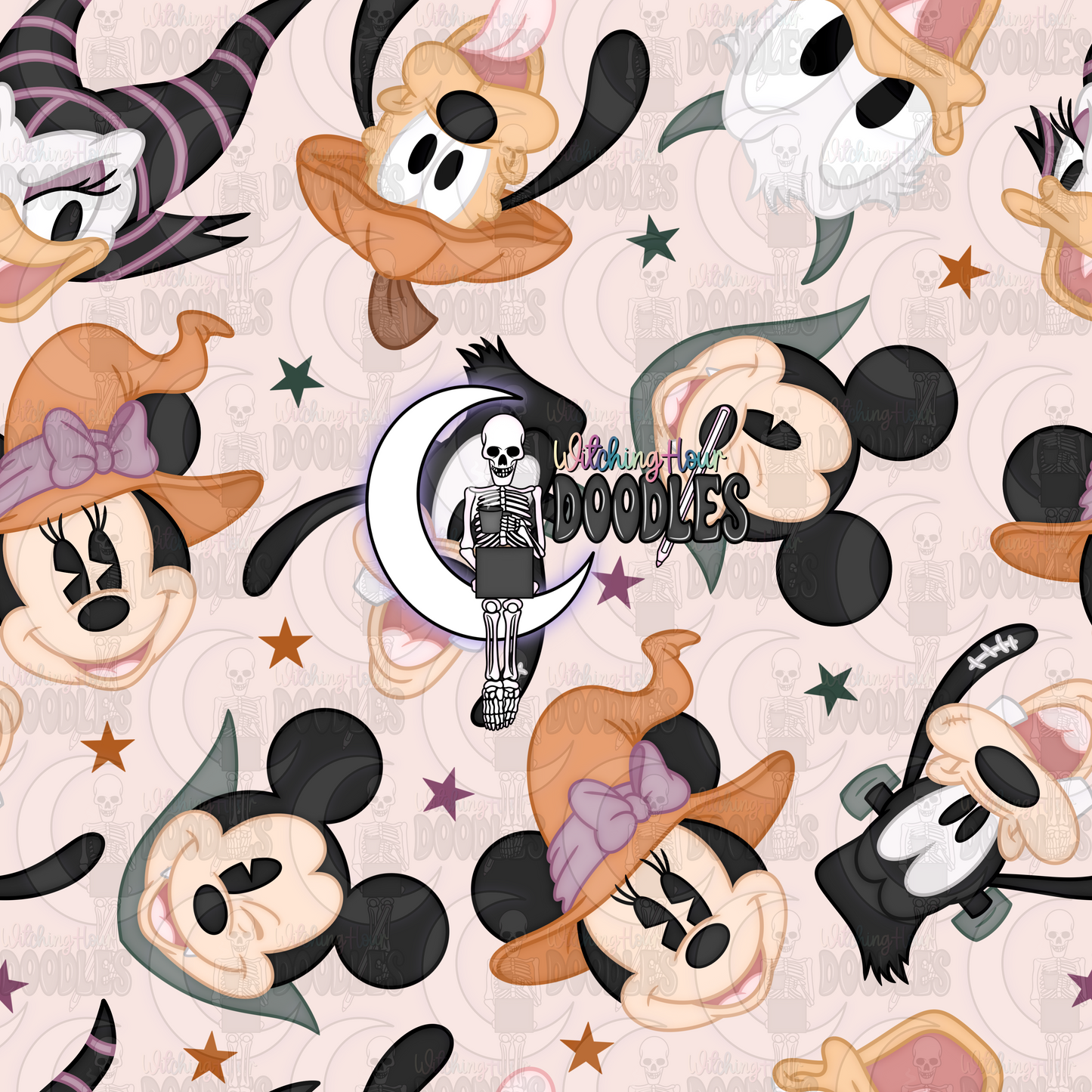 Mouse & Friends Halloween Cream (Seamless)