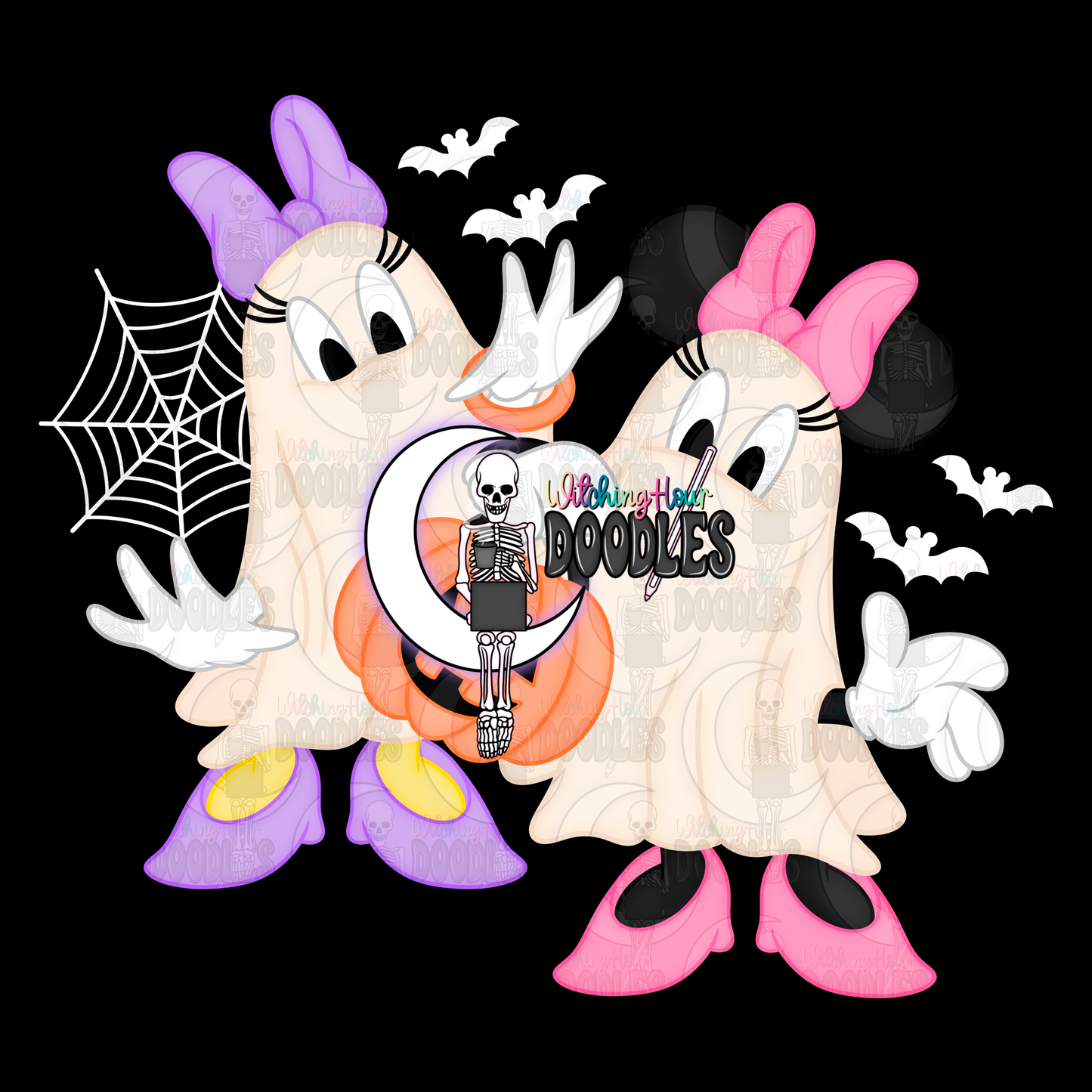 Mrs. Mouse & Duck Halloween (2 PNGs)